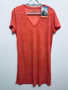 ICEBREKAER Tech Lite Women's V Neck Merino Wool Midi Dress Size L